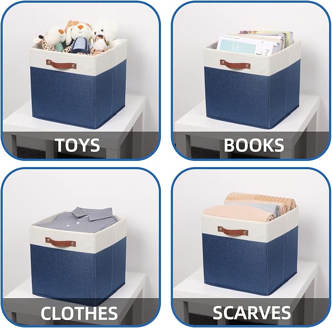 Temary Fabric Storage Bins for Cube Organizer 4 Pack Cube Storage Bins 13 - Image 4