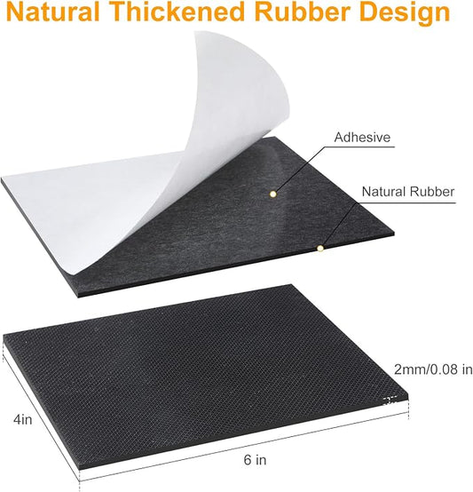CHUNZEXI Non Slip Furniture Pads 4 PCS 6" x 4", Heavy Duty Rubber Grippers - Image 2