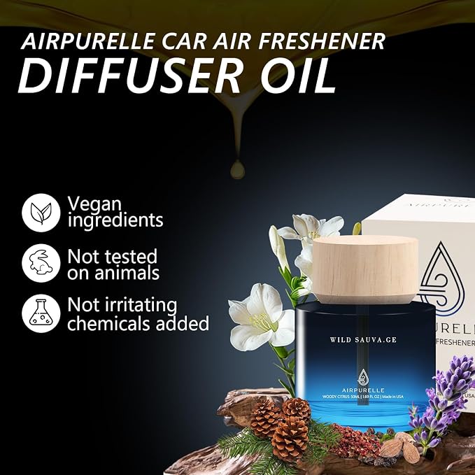 Car Air Freshener for Men & Women – Long-Lasting Woody Citrus Essential Oil - Image 7