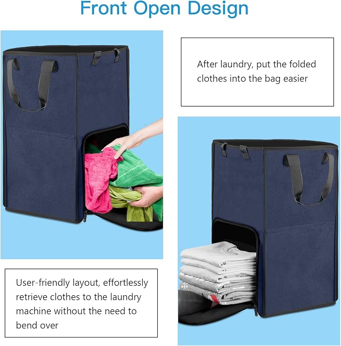 Bukere Laundry Basket, Laundry Backpack Bag - Image 5