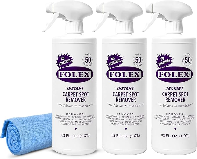 FOLEX Instant Carpet Spot Remover 32 oz – Powerful Stain Remover by FOLEX