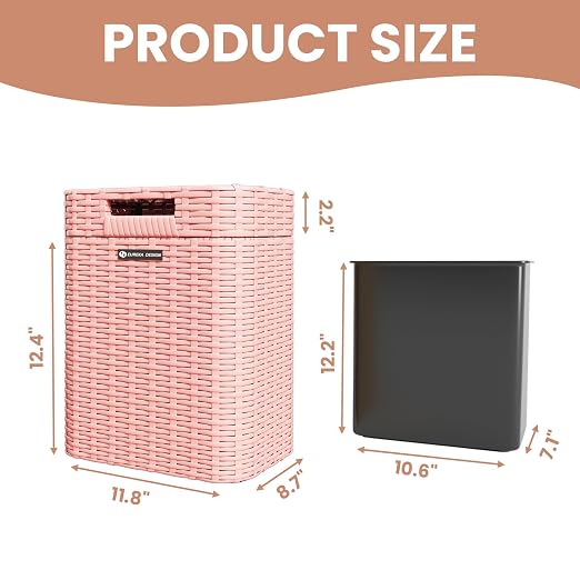 Ypati Handwoven 4 Gallon Rattan Trash Can - Image 2