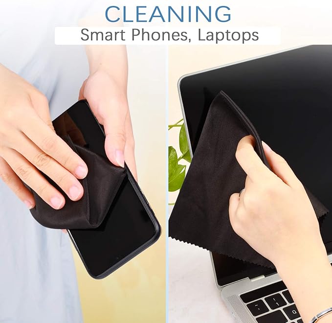 Frienda 12 Pack Large Microfiber Glass Cleaning Cloths 12 x 12 Inch Oversized - Image 5