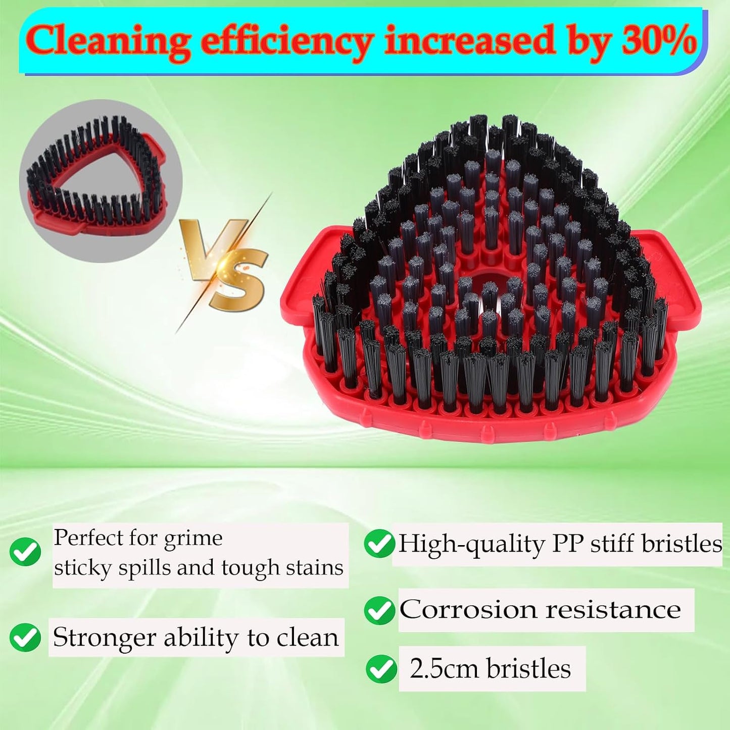 RinseClean Spin Mop Scrubber Replacement Scrub Brush Head Compatible with O Cedar RinseClean 2 Tank, Bathroom and Shower Floor Scrubber Cleaning Scrub Brush Spin Mop Base for Ocedar RinseClean