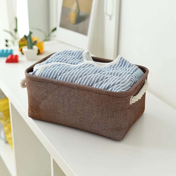 TheWarmHome Small Fabric Canvas Storage Bin - Image 3