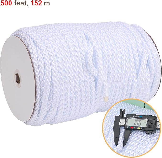 3/8 Inch White Polyester Rope - Image 2