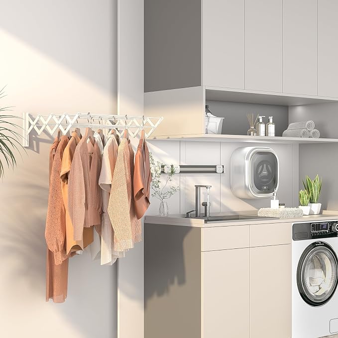 X-cosrack Wall Mounted Clothes Drying Rack, 31.9" Wide Large Rustproof - Image 9