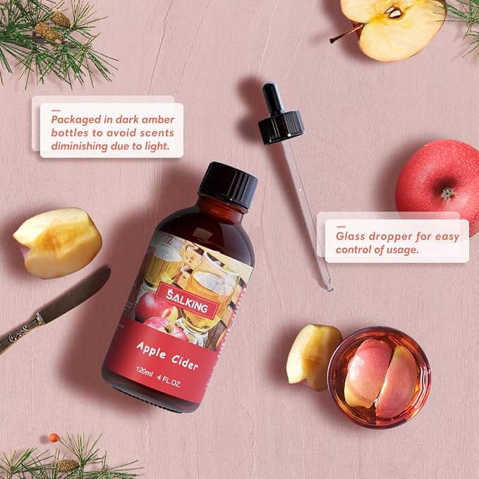 SALKING Apple Cider Fragrance Oil, 120ml Premium Essential Oils - Image 2