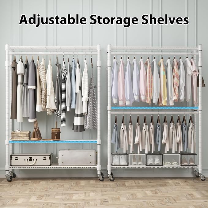 Homdox 3 Tier Heavy Duty Garment Rack - Image 4