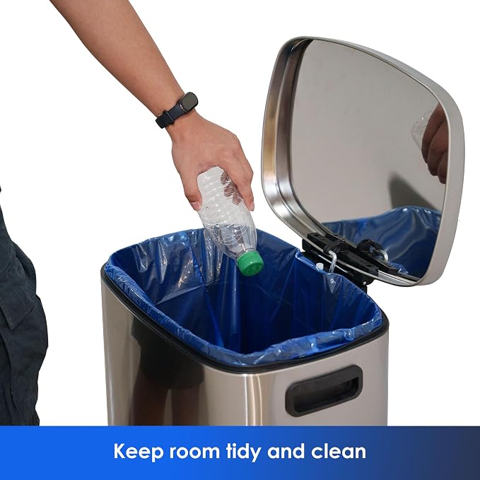 13 Gallon Recycling Trash Bags, Unscented 200 Count Drawstring Tall Kitchen - Image 6