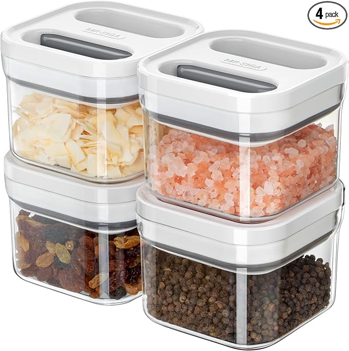 MR.SIGA 4 Pack Airtight Food Storage Container Set, BPA Free Kitchen Pantry by MRSIGA