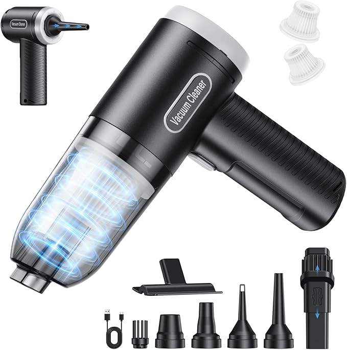 Car Vacuum Portable Cordless, 16000Pa Handheld Vacuum Mini Vacuum Cleaner High by Abanso