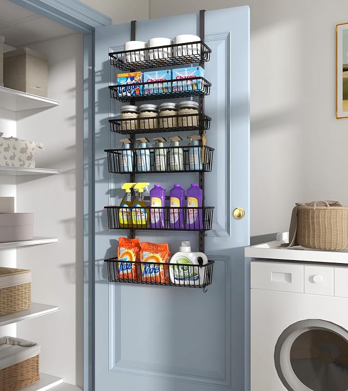 Over The Door Pantry Organizer, Pantry Organization and Storage, 6-Tier Deep - Image 9