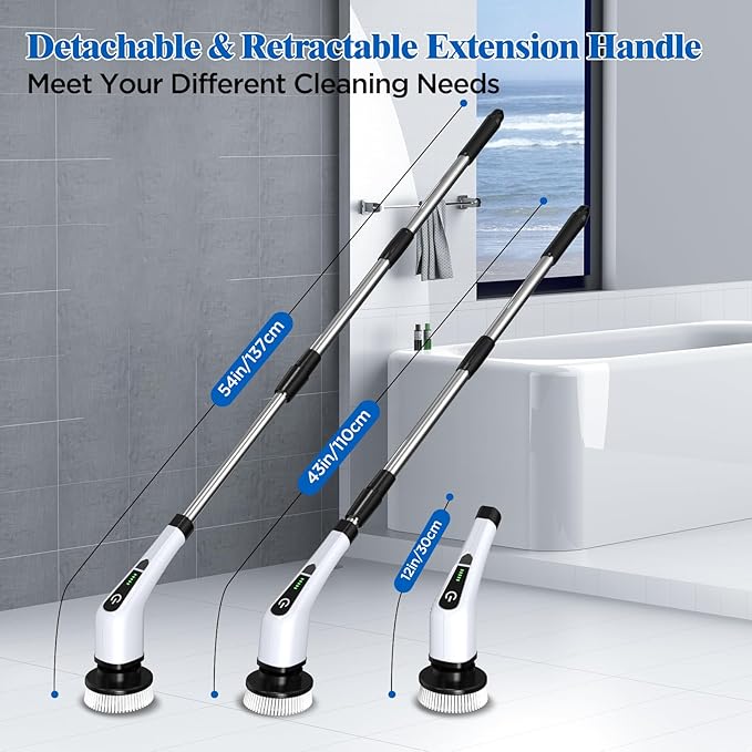Electric Spin Scrubber, Cordless Bath Tub Power Scrubber - Image 3