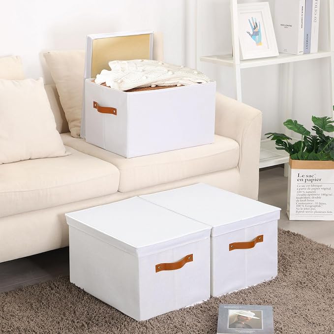 Fabric Storage Bins, 7.1 x 9.1 x 13 Inch Clothes Boxes - Image 8