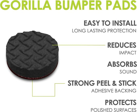 Slipstick GorillaBumperPads Premium Cabinet Door Bumpers 3/8” Round Non Slip - Image 2