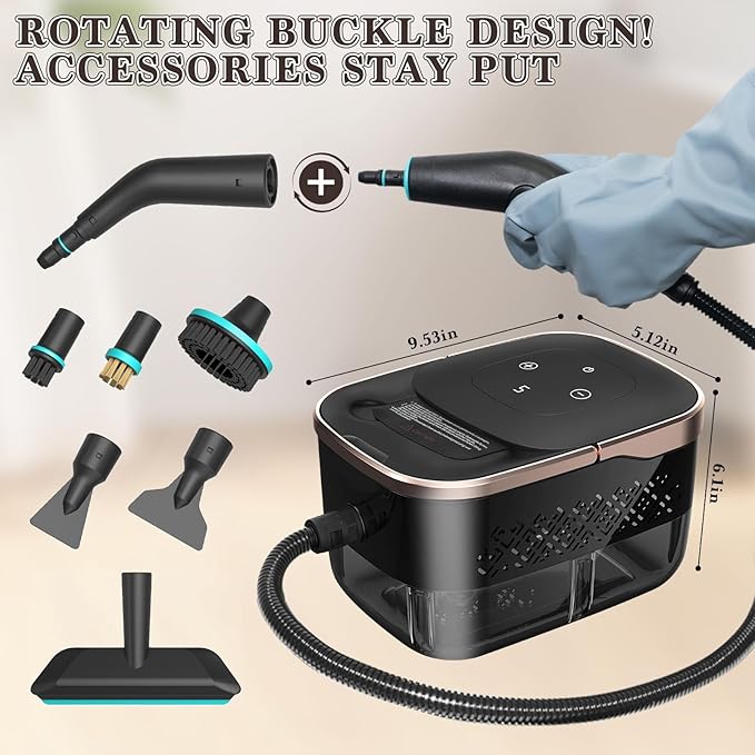 Steam Cleaner, 15s Heat-Up 42.27oz Tank, 2500w Handheld Steam Cleaner - Image 6