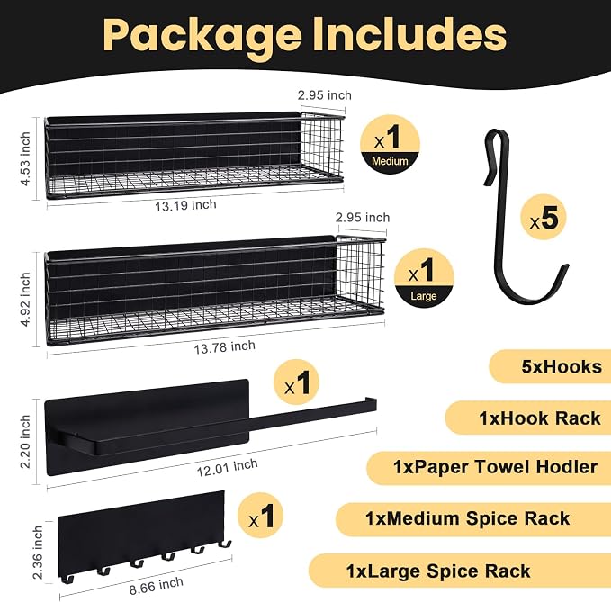 Magnetic Spice Rack for Refrigerator Magnetic Fridge Shelf for Kitchen Spice - Image 2