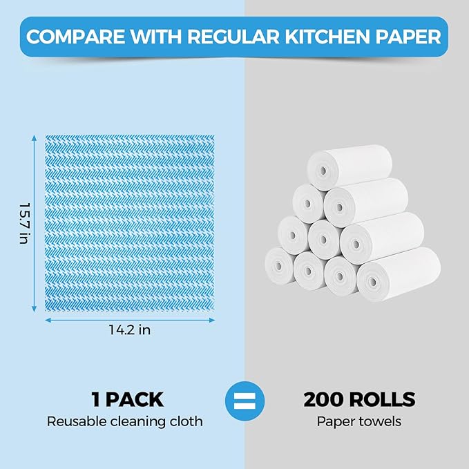Handi Wipes Reusable Cloths Disposable Cleaning Towels Dry Kitchen Wipes - Image 5