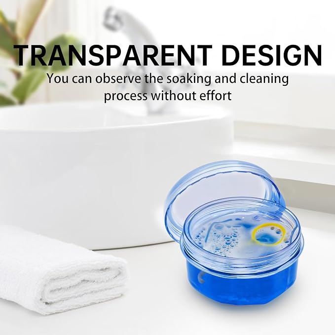 No Leak Partial Denture Case Retainer Bath Box Cup, Denture Soaking Cup False - Image 6