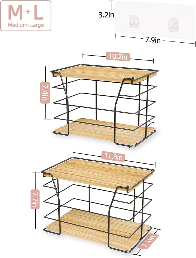 2 Pack Trash Bag Holder/Dispenser, Stackable Storage Laundry Kitchen Organizers - Image 2