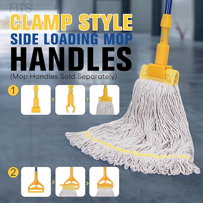 Matthew Cleaning Commercial Mop Head Replacement, 5 Inch Wide Headband - Image 4