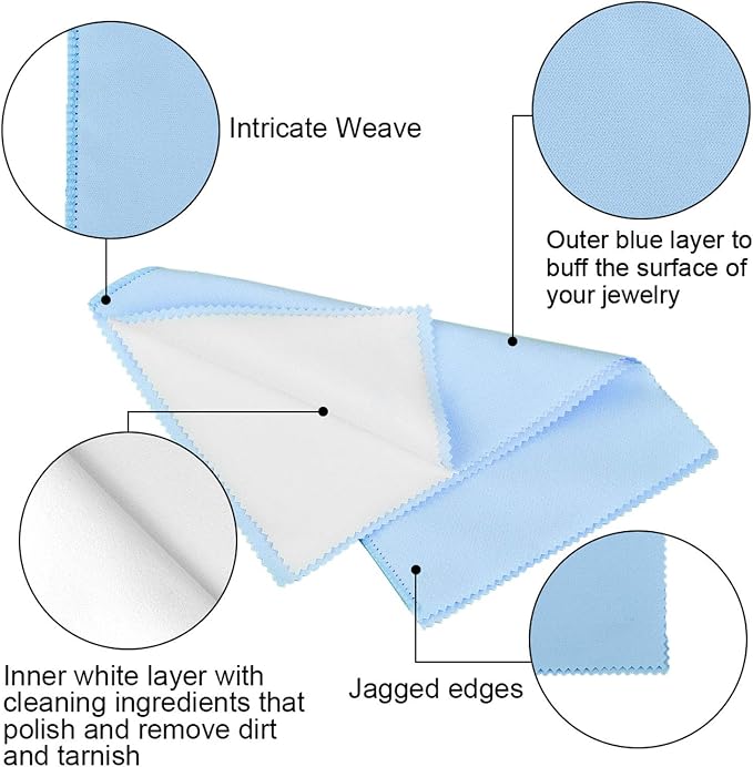 SEVENWELL Silver Polishing Cloth, Jewelry Cleaner Cloth - Image 2