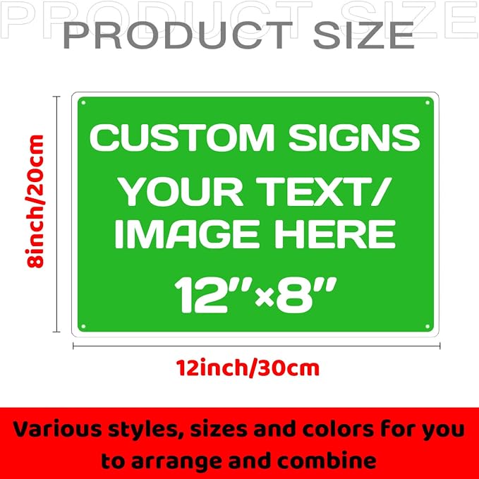 Repaly Personalized signs, Aluminum Weatherproof Metal Sign Multiple Sizes - Image 2