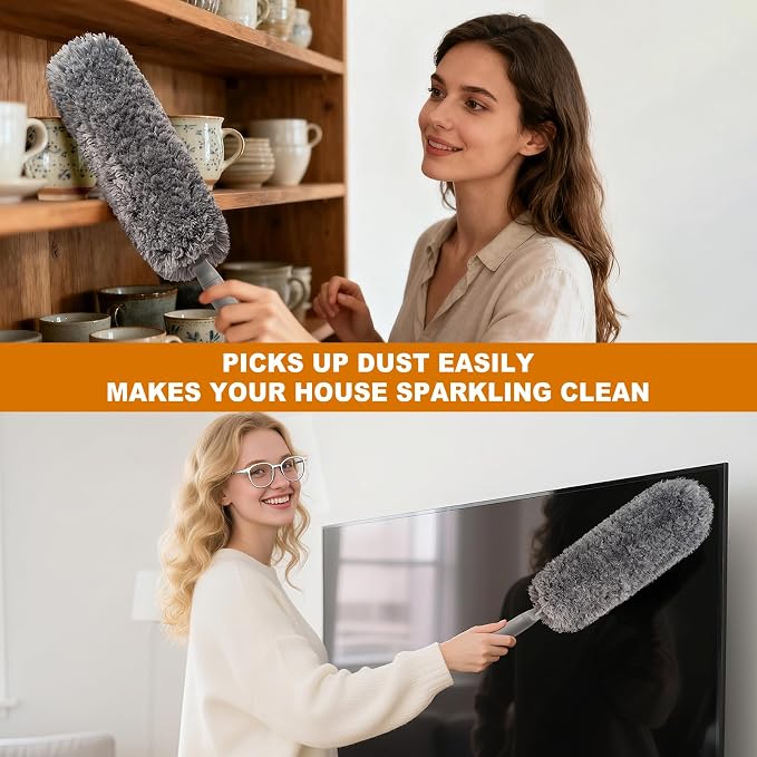 Microfiber Duster with Washable and Reusable Duster Head, Microfiber Dusters - Image 7