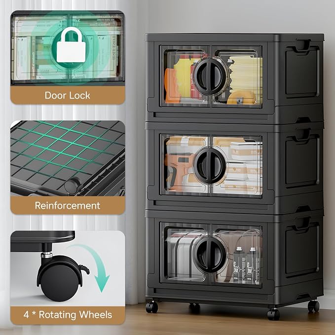 JEKO&JEKO 249Qt Lockable Stackable Storage Bins - Image 3