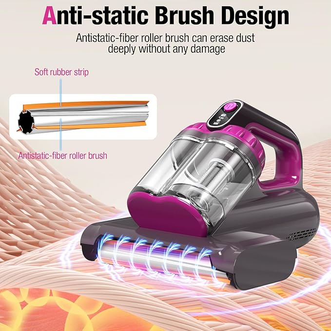 Mattress Vacuum Cleaner, 17Kpa 650W Bed Vacuum Cleaner, 273nm UV-C Light & - Image 6