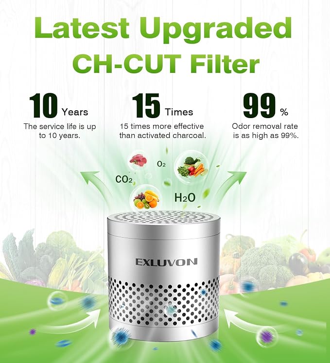 Fridge Deodorizer, Lasts for 10 Years Refrigerator Deodorizer Odor Eliminator - Image 3