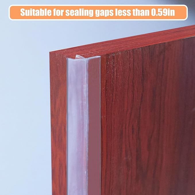 Orghtin T-Shaped Silicone Seal Strip, 40Ft Door Draft Stopper - Image 7