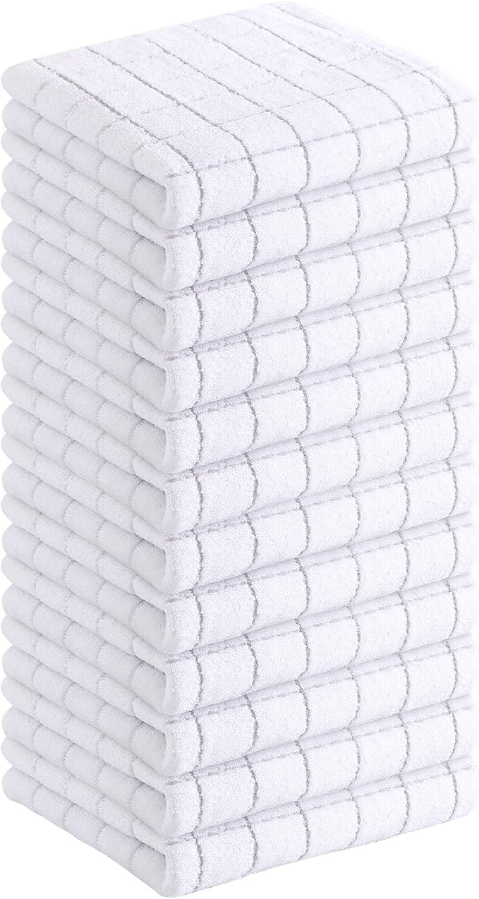 Homaxy 100% Cotton Terry Kitchen Dish Cloths, Ultra Soft and Absorbent Dish by Homaxy