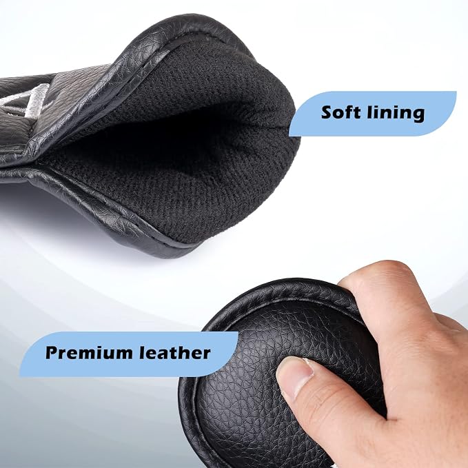 CRAFTSMAN GOLF 12pcs or 1pc Thick Synthetic Leather Golf Iron Head Covers Set - Image 5