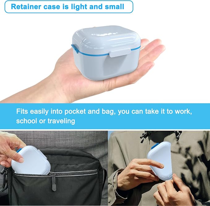BVN Denture Case Denture Cup for Soaking Dentures Retainer Cleaner Case - Image 6
