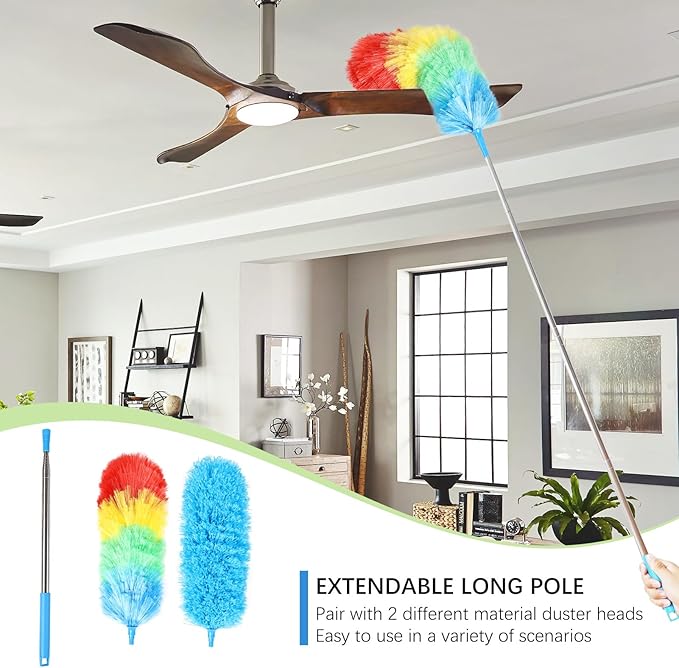 Rainbow Extendable Static Duster Reusable Microfiber Duster - Image 4