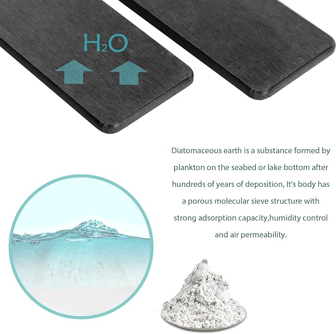 Set of 4 Water Absorbent Diatomite Coasters, Diatomaceous Earth Kitchen Soap - Image 3