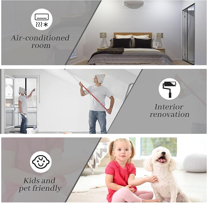 Amylove Zipper 72 x 80 Inch Dust Barrier Door Kit Construction Door Barrier 6 x - Image 6