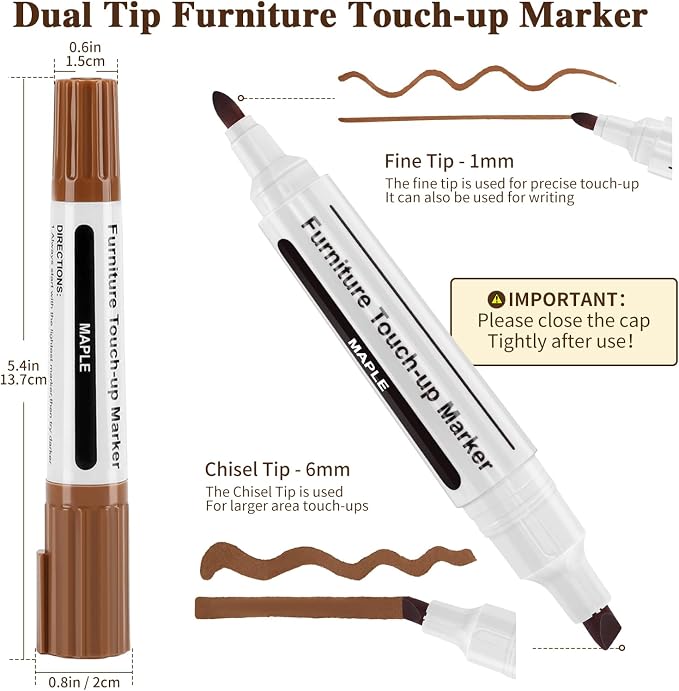 Dual Tip Furniture Markers Touch Up, Upgrade 13 Pcs Wood Markers Furniture - Image 3