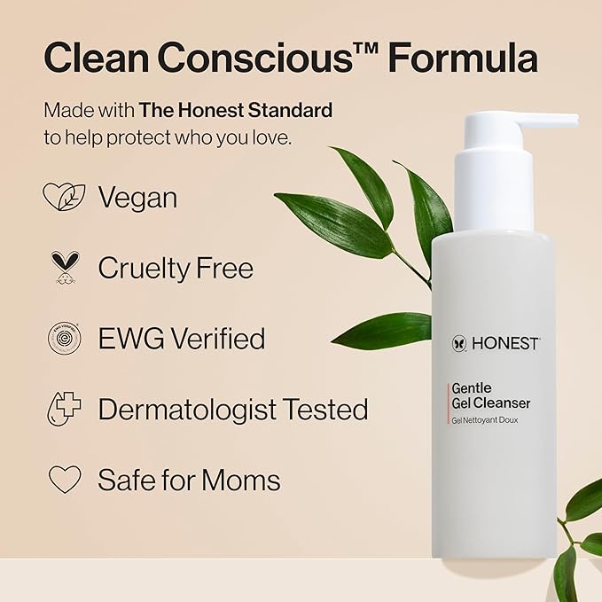 Honest Beauty Gentle Gel Daily Face Cleanser | Calms, + Hydrates | Vegan + Safe - Image 4