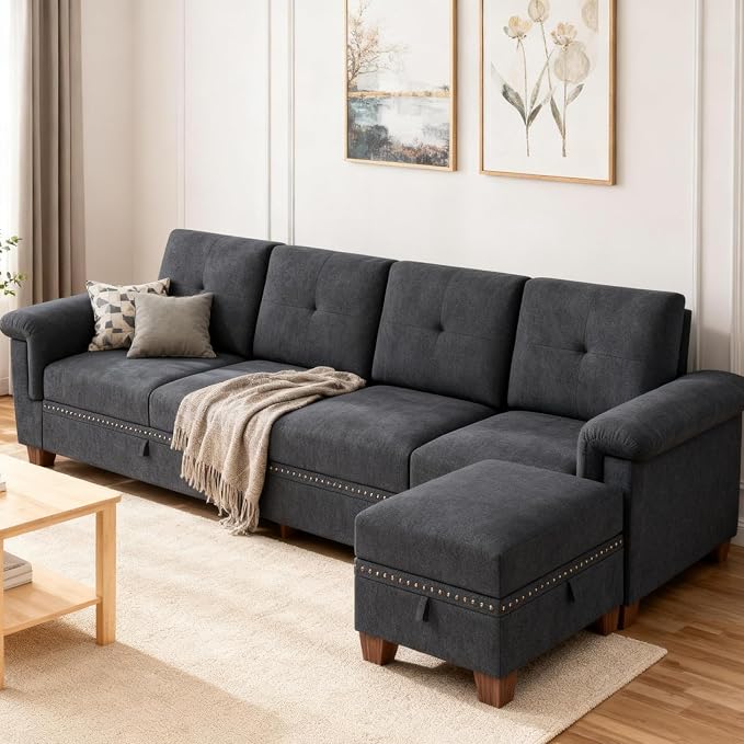 JAMFLY 108" Modular Sectional Sofa by JAMFLY