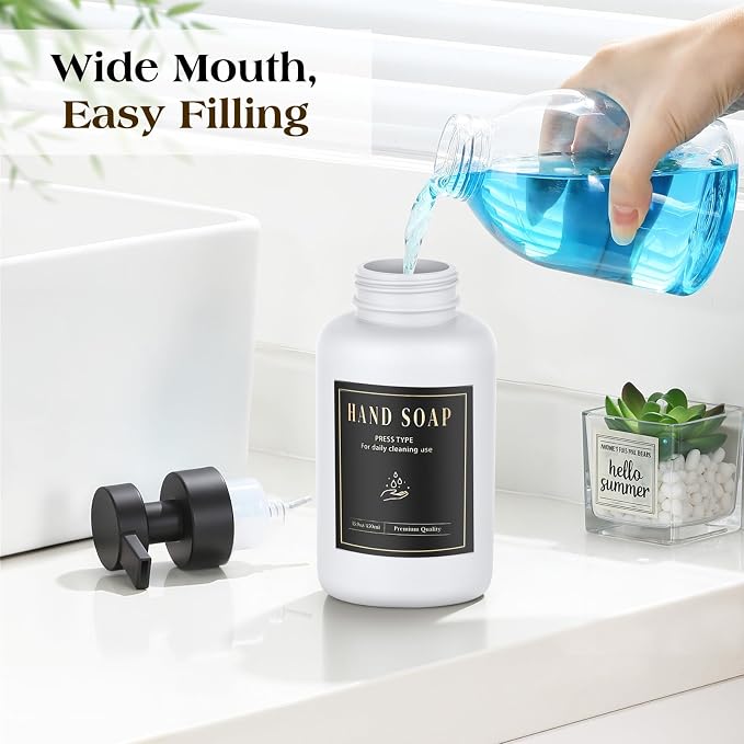 Luxspire Foaming Soap Dispenser, Glass Foam Pump Soap Dispenser, Non-Slip Hand - Image 4