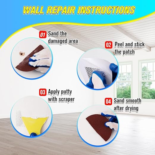 DIYSELF 18 Pack Drywall Repair Kit, Spackle Wall Repair - Image 3