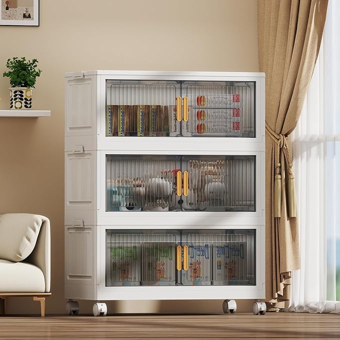 77Gal Stackable Plastic Storage Bins by Unknown