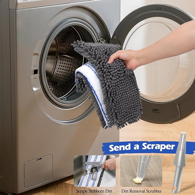 Two Sided Dust Mop Floor Cleaning System, MASTERTOP 360 Microfiber Mop - Image 8