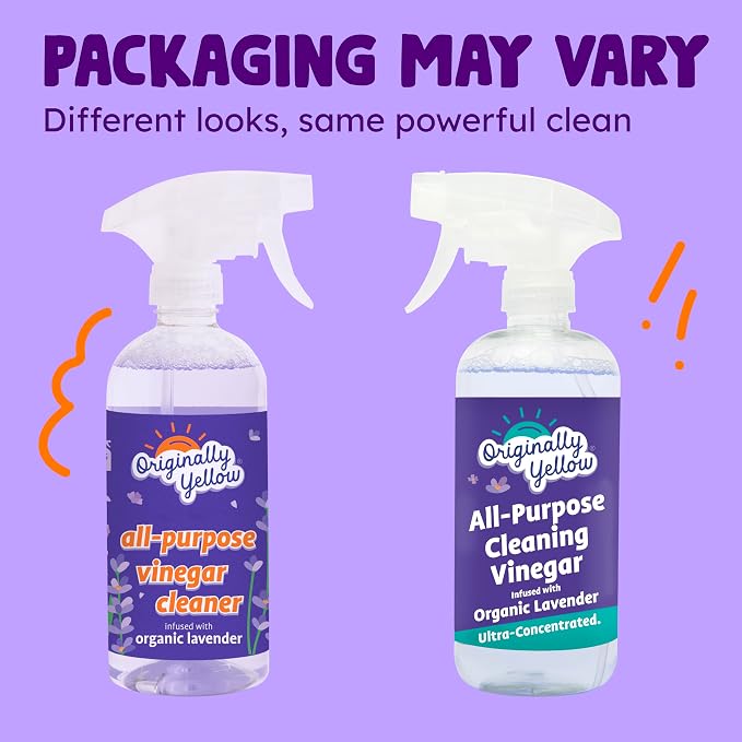 Originally Yellow Lavender Vinegar All Purpose Cleaning Spray | Distilled - Image 8