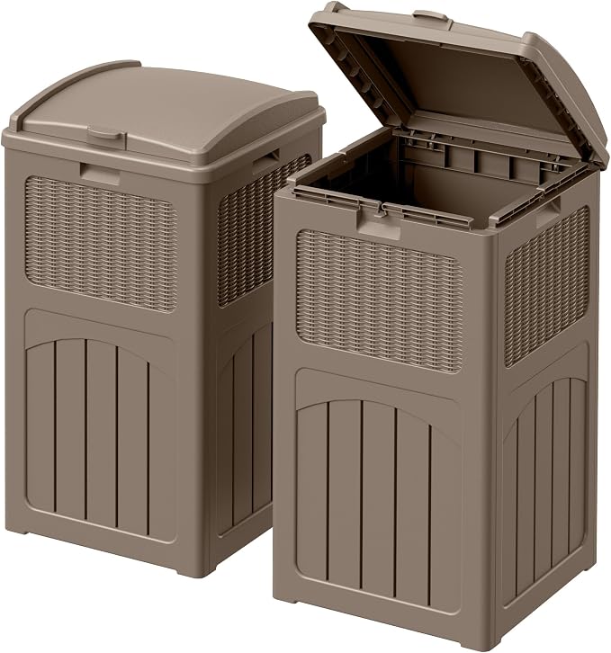 Devoko 33 Gallon Outdoor Trash Can by DEVOKO