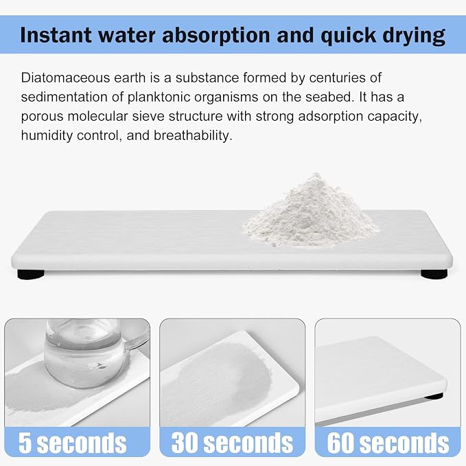 3PCS Stone Drying Tray, Water Absorbing Stone Tray - Image 4