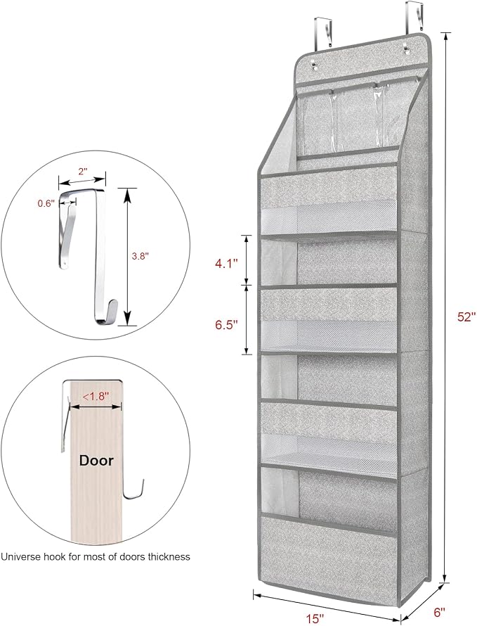 Univivi 5-Shelf Door Storage Over Door Hanging Organizer - Image 3